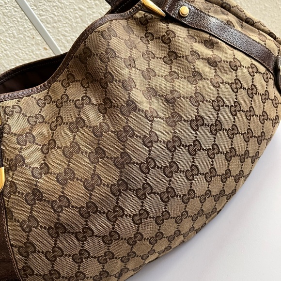 Gucci Brown Monogram Tote Bag - Picture 12 of 14